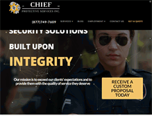 Tablet Screenshot of chiefprotectiveservices.com